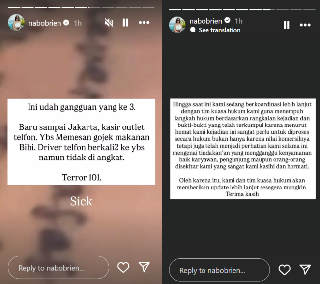 Gangguan dialami Bibi Kelinci Kopitiam.